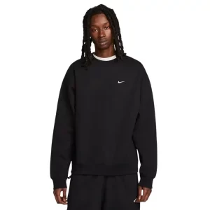 Nike Solo Swoosh Fleece Crew DX1361-010, Męskie, Czarne, bluzy, , rozmiar: L