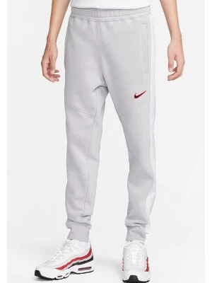 Nike Spodnie dresowe w kolorze szaro-białym rozmiar: M