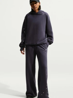 Nike Sportswear bluza z kapturem damska z bawełną Studio Fleece szary