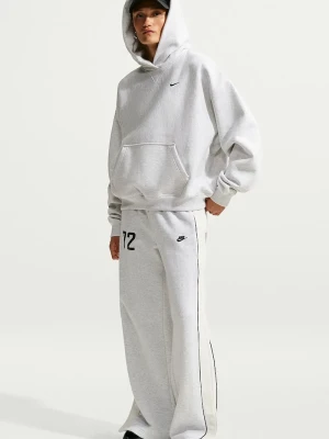 Nike Sportswear bluza z kapturem damska z bawełną Studio Fleece szary