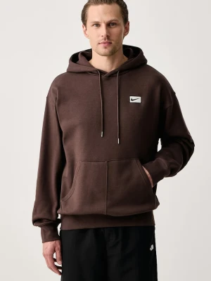 Nike Sportswear bluza z kapturem męska z bawełną brązowy