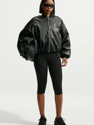 Nike Sportswear bomberka damska z imitacji skóry Therma-FIT czarny