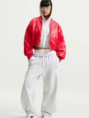 Nike Sportswear bomberka damska z imitacji skóry Therma-FIT czerwony
