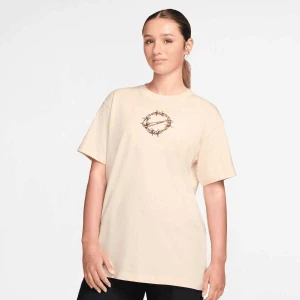 Nike Sportswear Classic Short Sleeve Tee kobiety T-Shirty i Polo beż rozmiar Odzież