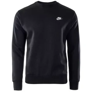 Nike Sportswear Club Crew BV2662-010, Męskie, Czarne, bluzy, bawełna, rozmiar: S