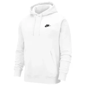 Nike Sportswear Club Fleece Hoodie BV2654-100, Męskie, Białe, bluzy, bawełna, rozmiar: S