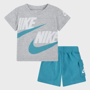 Nike Sportswear High Brand Read Cargo Shorts Set (2 Piece) uniseks Rampersy i zestawy dla dzieci szary rozmiar Odzież