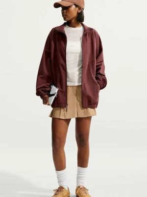 Nike Sportswear kurtka oversize damska sztruksowa bordowy