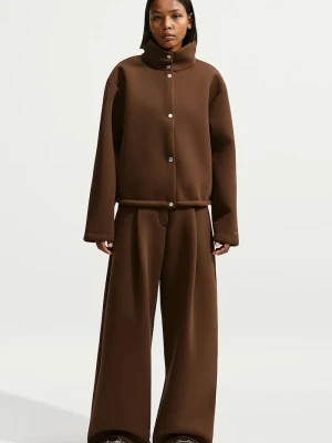 Nike Sportswear kurtka oversize damska z modalem brązowy