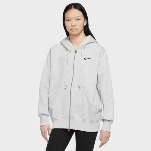 Nike Sportswear Phoenix Fleece Full-Zip Oversize Hoodie kobiety Bluzy szary rozmiar Odzież