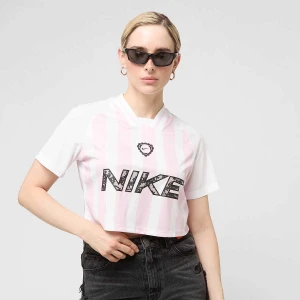Nike Sportswear Shortsleeve Crop Football Trend Top kobiety Komplety dresowe biały rozmiar Odzież