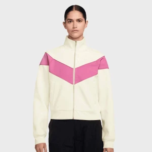 Nike Sportswear Windrunner Poly Knit Jacket kobiety Komplety dresowe beż rozmiar Odzież