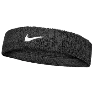 Nike Swoosh Classic Headband N1012407-010, Unisex, Czarne, opaski na głowę, bawełna, rozmiar: One size