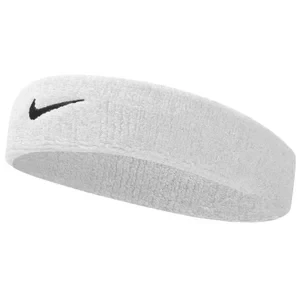 Nike Swoosh Headband NNN07-101, Unisex, Białe, opaski na głowę, bawełna, rozmiar: One size