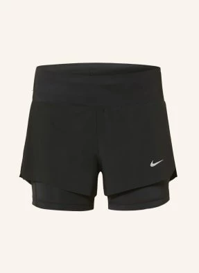 Nike Szorty Do Biegania 2 W 1 Dri-Fit Swift Z Siateczką schwarz