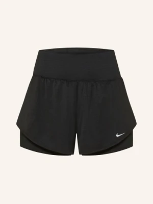 Nike Szorty Do Biegania 2 W 1 Flow schwarz CZARNY