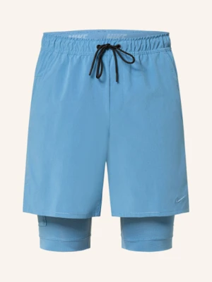 Nike Szorty Treningowe 2 W 1 Unlimited blau