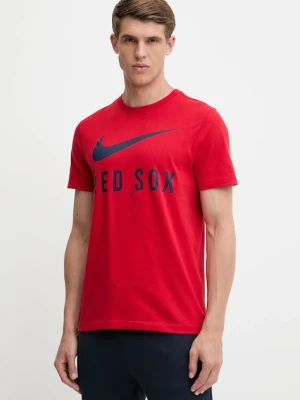 Nike t-shirt bawełniany Boston Red Sox męski kolor czerwony z nadrukiem N199-62Q-BQ-PA7