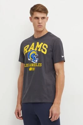 Nike t-shirt bawełniany Los Angeles Rams męski kolor szary z nadrukiem N199-06F-95-5F1