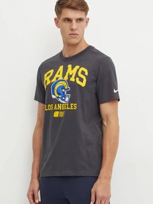 Nike t-shirt bawełniany Los Angeles Rams męski kolor szary z nadrukiem N199-06F-95-5F1