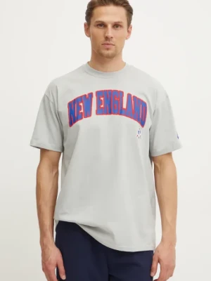 Nike t-shirt bawełniany New England Patriots męski kolor szary z nadrukiem 01AY-09D-8KV-NP1