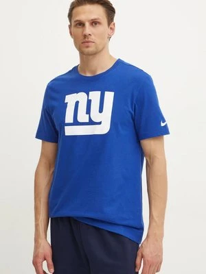 Nike t-shirt bawełniany New York Giants męski kolor niebieski z nadrukiem N199-4EW-8I-CLH