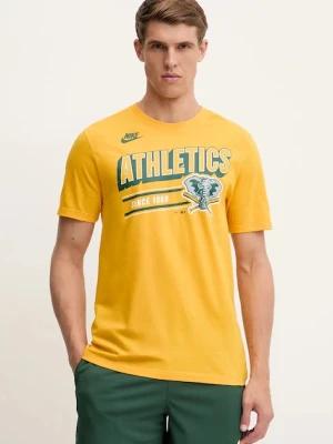 Nike t-shirt bawełniany Oakland Athletics 1982-92 męski kolor pomarańczowy z nadrukiem N199-79Q-OKA-CUE