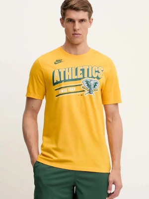 Nike t-shirt bawełniany Oakland Athletics 1982-92 pomarańczowy