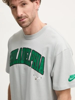 Nike t-shirt bawełniany Philadelphia Eagles męski kolor szary z nadrukiem 01AY-09D-Q86-NP1