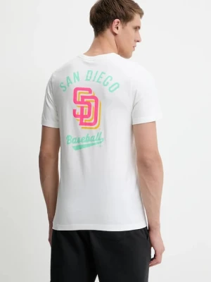 Nike t-shirt bawełniany San Diego Padres męski kolor biały z nadrukiem N199-10A-PYP-SAZ