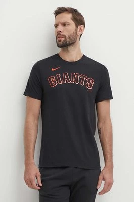 Nike t-shirt bawełniany San Francisco Giants męski kolor czarny z nadrukiem