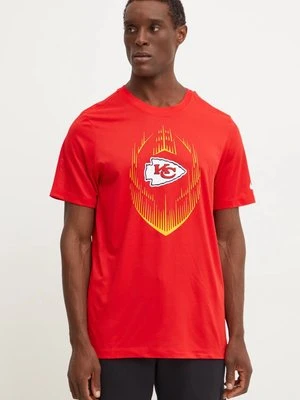 Nike t-shirt Kansas City Chiefs męski kolor czerwony z nadrukiem NKGK-65N-7G-JKV