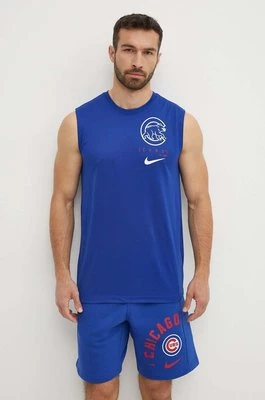 Nike t-shirt treningowy Chicago Cubs kolor niebieski