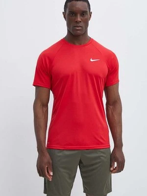 Nike t-shirt treningowy kolor czerwony gładki