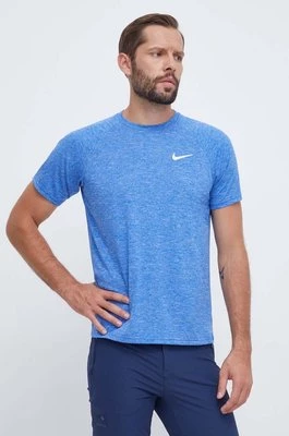 Nike t-shirt treningowy kolor niebieski melanżowy