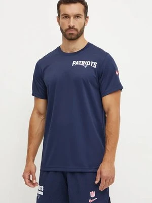 Nike t-shirt treningowy New England Patriots kolor granatowy z nadrukiem 02ES-044P-8K-K0Z