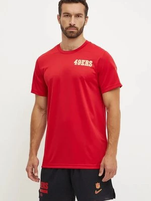 Nike t-shirt treningowy San Francisco 49ers kolor czerwony z nadrukiem 02ES-084K-73-K0Z