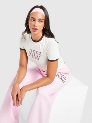 Nike T-Shirt W Nk Ss Fitted Top Si beżowy