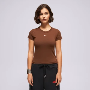 Nike T-Shirt W Nsw Nk Chll Knt Md Crp brązowy