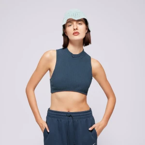 Nike Top W Nsw Nk Chll Knt Rib Crp Tnk granatowy