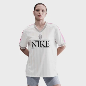 Nike W NSW V NECK JERSEY sail/playful pink/college grey/black kobiety Komplety dresowe różowy rozmiar Odzież