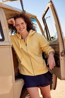 Nikki zapinana na zamek damska bluza z kapturem - Yellow Animal