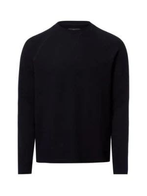 Nils Sundström Bluza męska Mężczyźni Materiał dresowy niebieski wypukły wzór tkaniny,