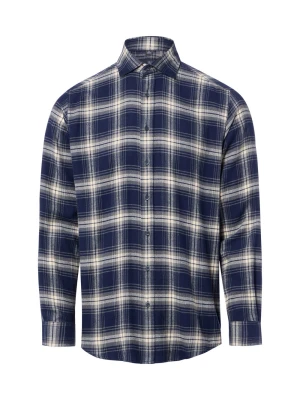 Nils Sundström koszula flanelowa Mężczyźni Modern Fit Bawełna (100%) niebieski