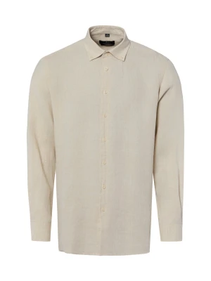 Nils Sundström koszula lniana Mężczyźni Modern Fit len (100%) beżowy