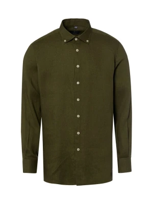 Nils Sundström koszula lniana Mężczyźni Modern Fit len (100%) zielony