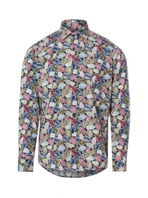 Nils Sundström Koszula męska Mężczyźni Modern Fit Bawełna niebieski|zielony|wielokolorowy wzorzysty,