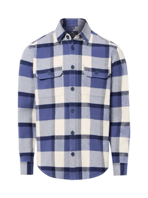 Nils Sundström koszula typu overshirt Mężczyźni Regular Fit Flanela niebieski