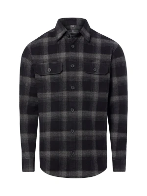 Nils Sundström koszula typu overshirt Mężczyźni Regular Fit Flanela szary