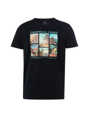 Nils Sundström Koszulka męska Mężczyźni Bawełna (100%) niebieski nadruk,